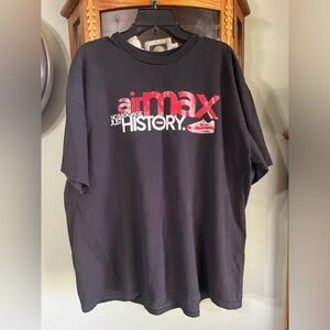 VTG Nike Air Max No Baggage Just History Black Sneakers Tennis Shoe T-Shirt XXL